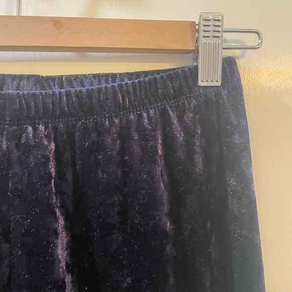 Speechless Deep Navy Crushed Velvet Leggings - Size L - Picture 6 of 6